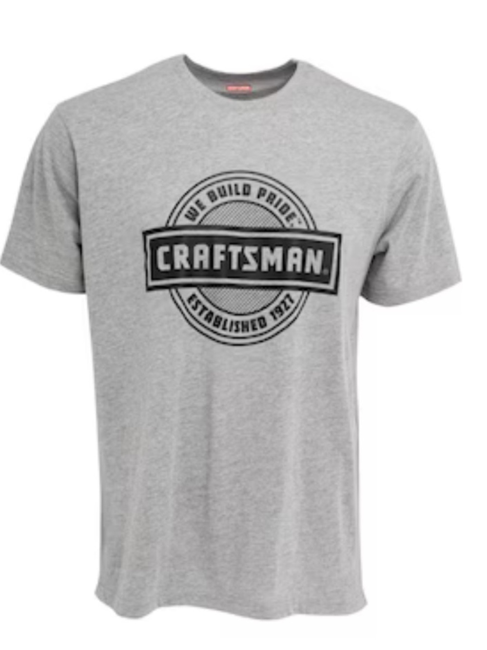 NWOT Craftmans Gray Black Logo Crewneck T-Shirt SZ M